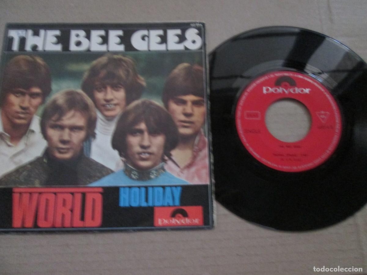 Discos de vinilo: BEE GEES - World / Holiday. Single, ed espa&ntilde;ola 7&rdquo; 1968. Buen estado VG/VG+
