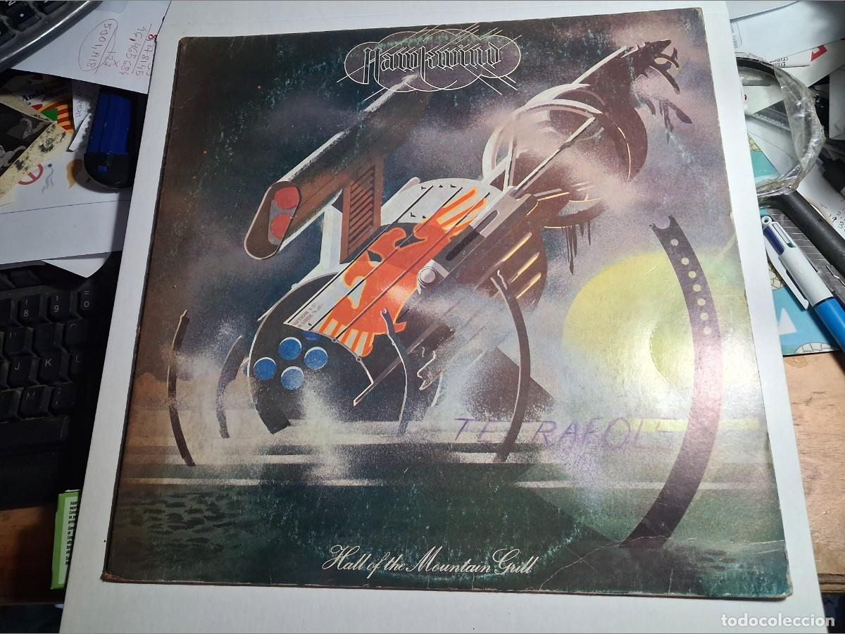 Discos de vinilo: lp hawkwind, hall of the mountain grill. united artists 1975 spain. funda interior (buen estado)