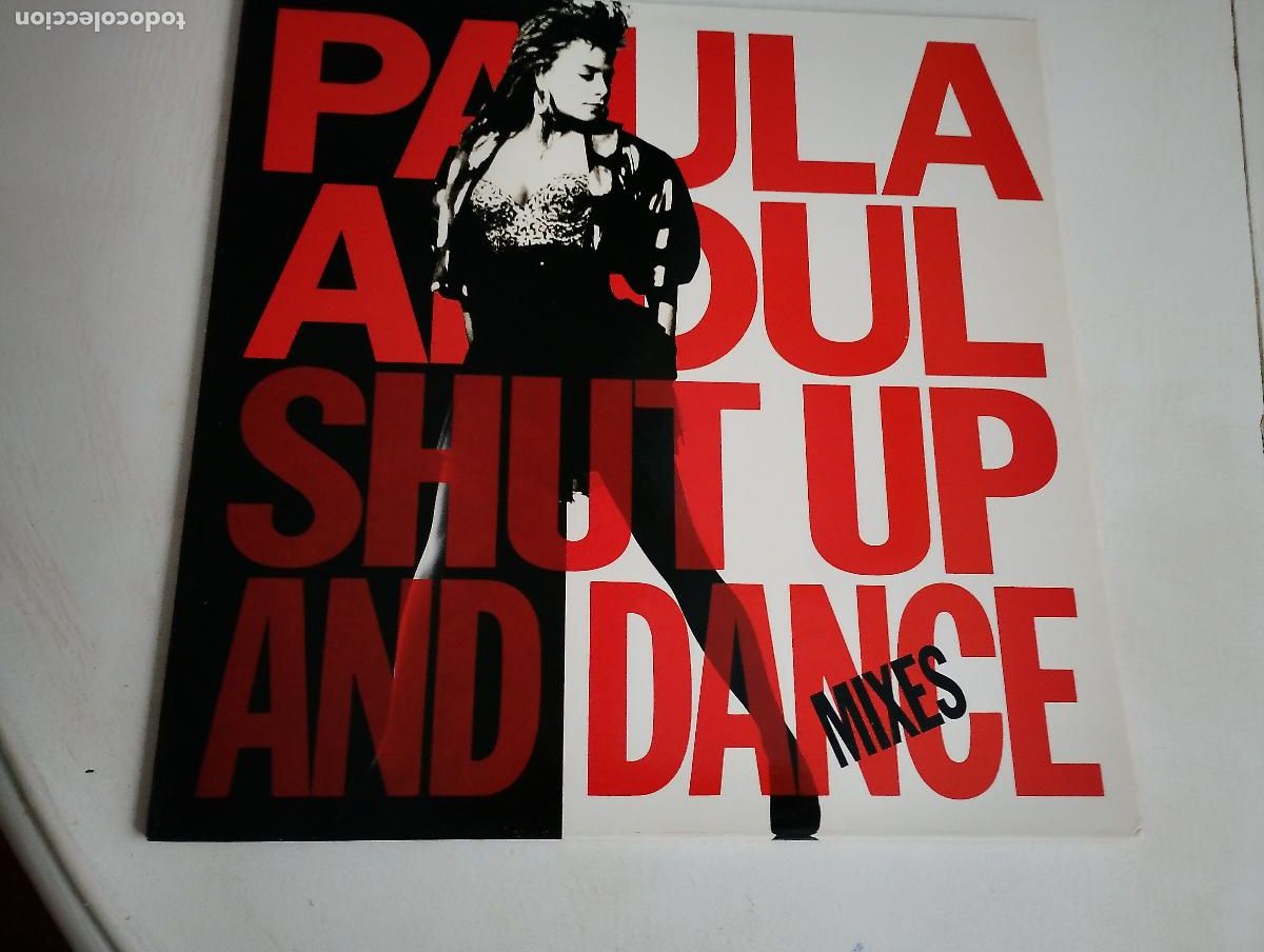 Discos de vinilo: Paula Abdul &ndash; Shut Up And Dance (The Dance Mixes),contiene el encarte, ed espa&ntilde;ola,1990