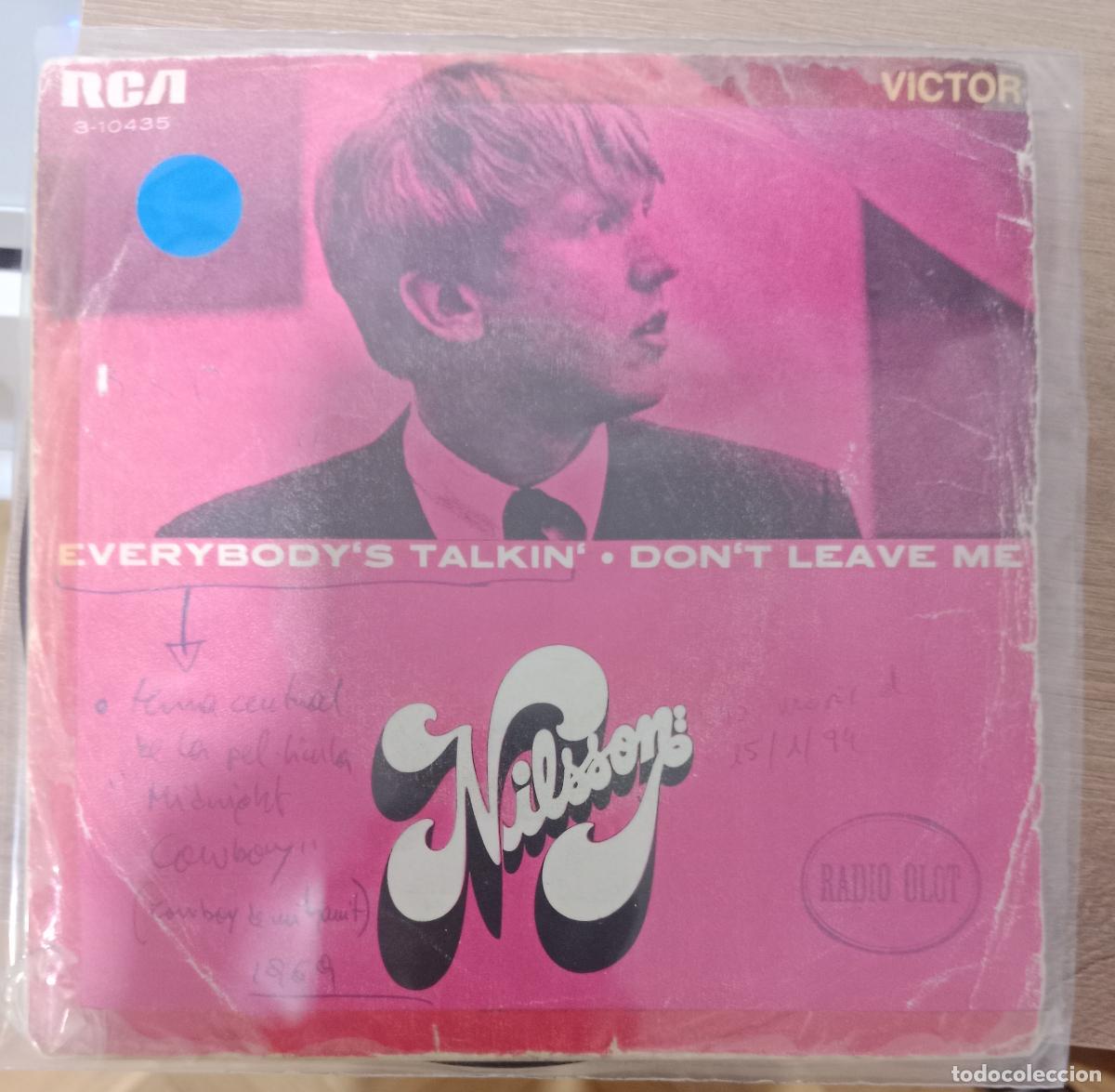 Discos de vinilo: Nilsson &ndash; Everybody's Talkin' single Espa&ntilde;a 1969