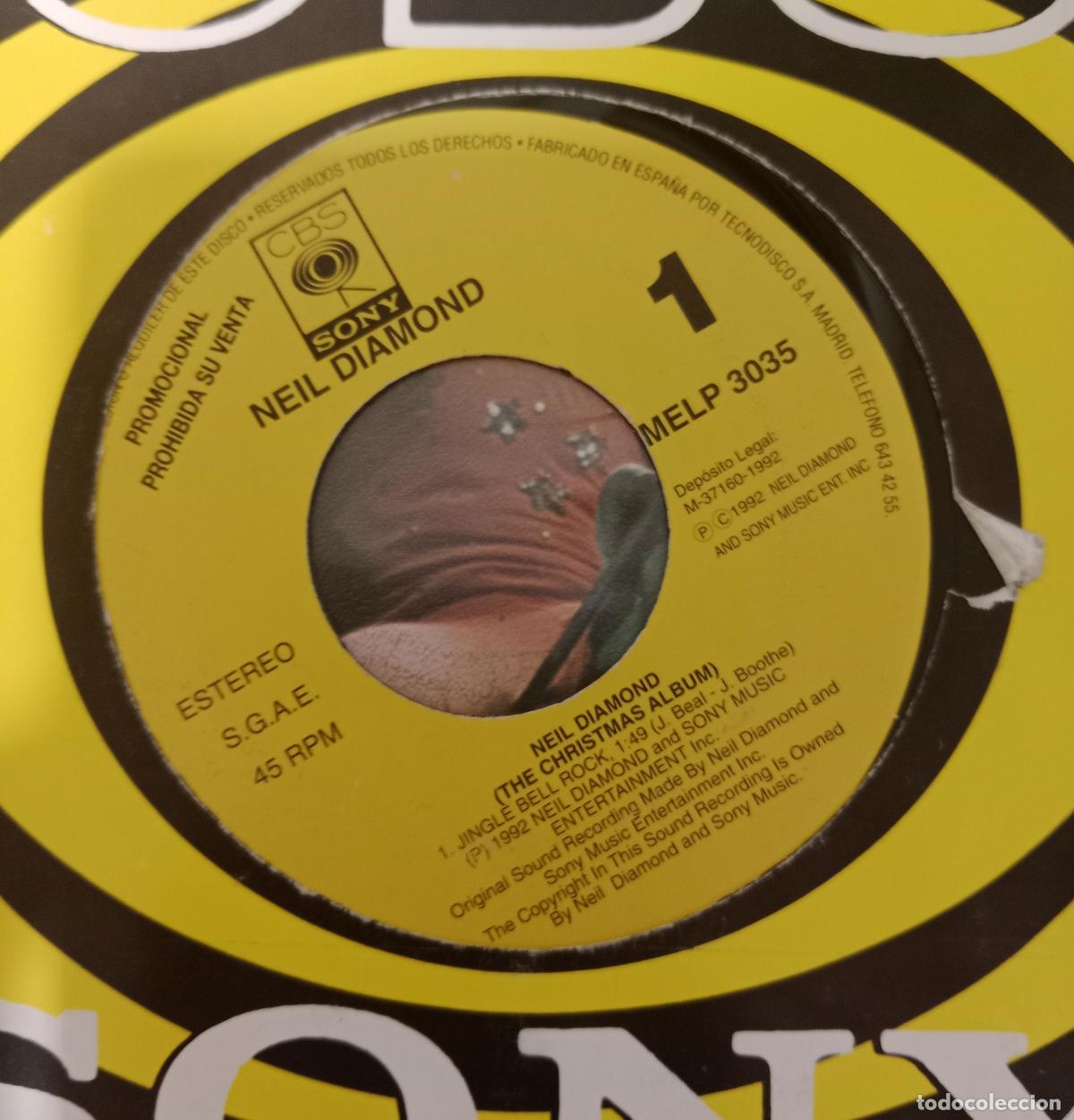 Discos de vinilo: Neil Diamond &ndash; Jingle Bell Rock / White Christmas single 1992