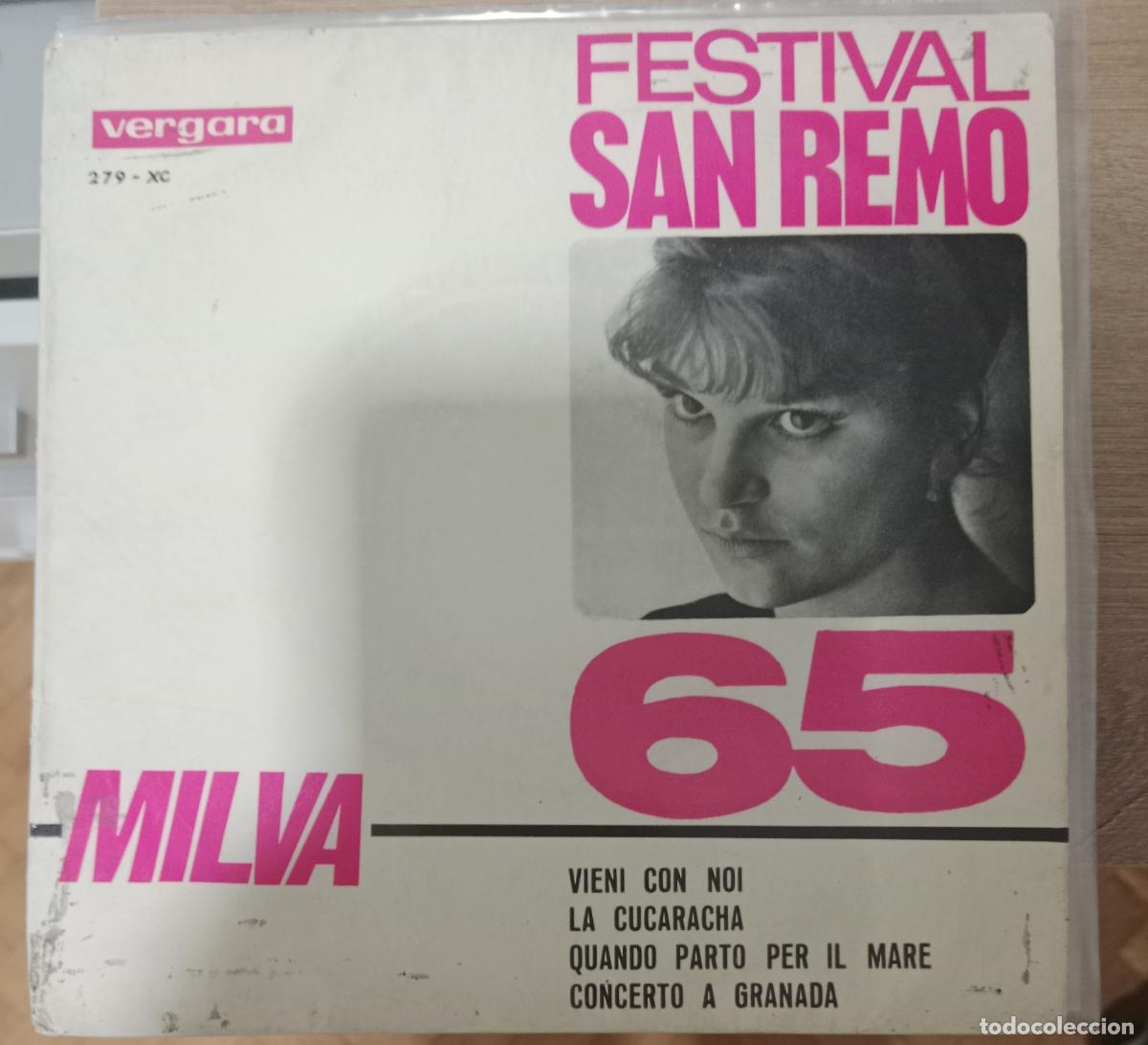 Discos de vinilo: Milva &ndash; Festival De San Remo 65 single Espa&ntilde;a 1965