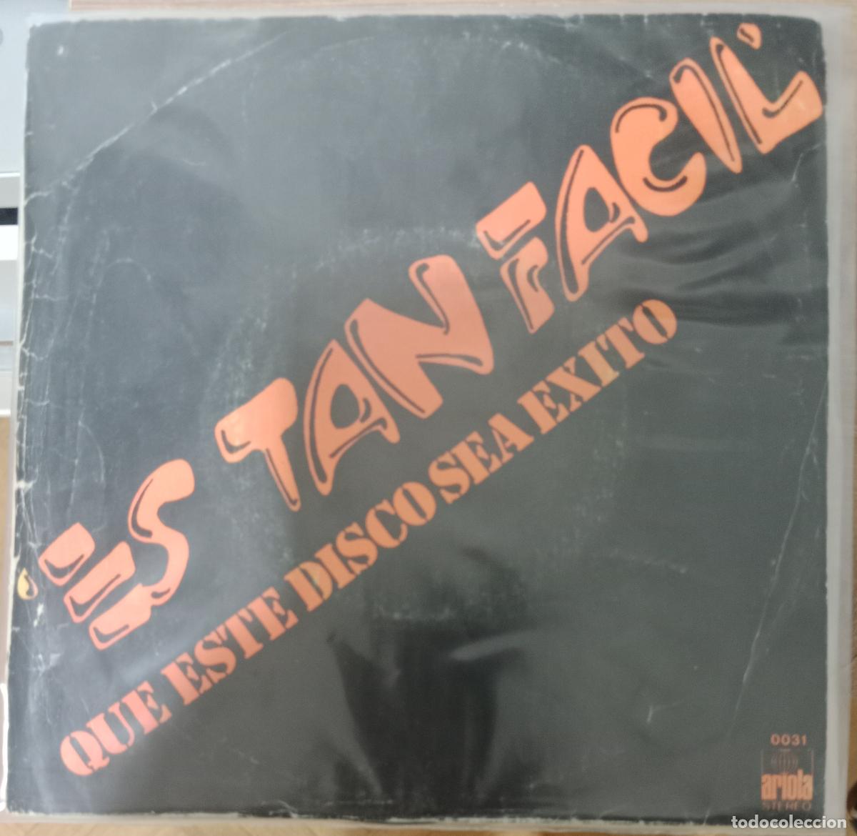 Discos de vinilo: Miguel Bos&eacute; &ndash; Es Tan Facil - Que Este Disco Sea Exito single PROMO 1976