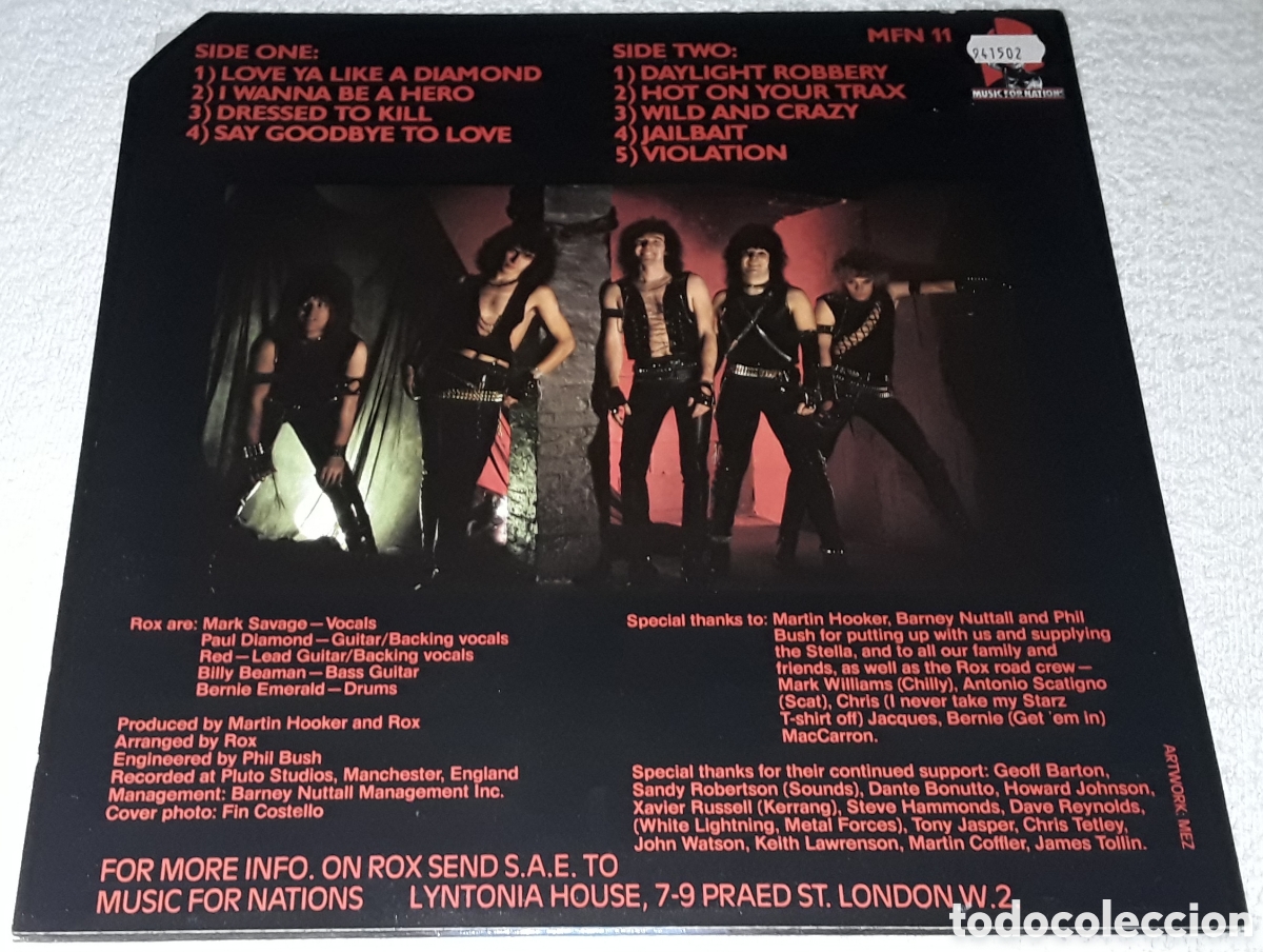 Discos de vinilo: LP - ROX - VIOLENT BREED - Foto 2