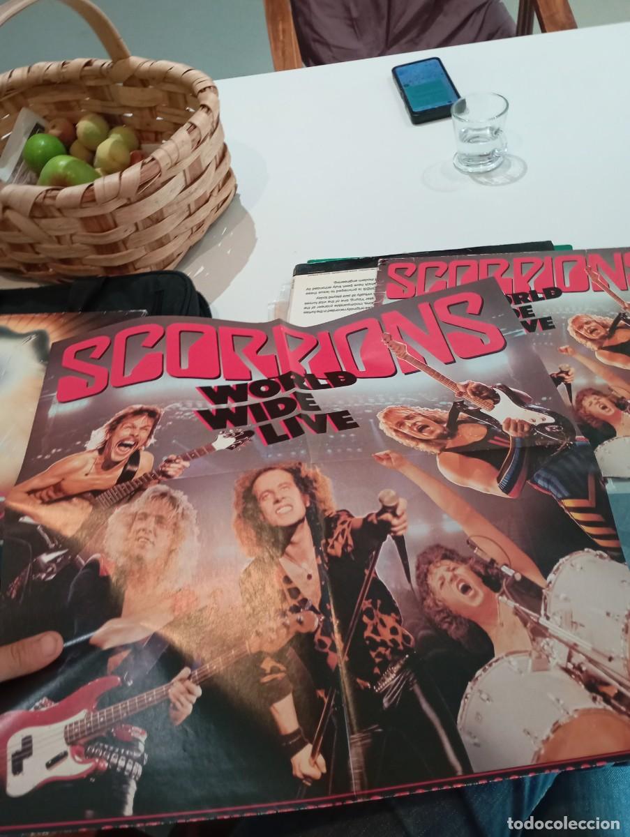 Discos de vinilo: lp doble con POSTER!!! SCORPIONS WORLD WIDE LIVE VG++