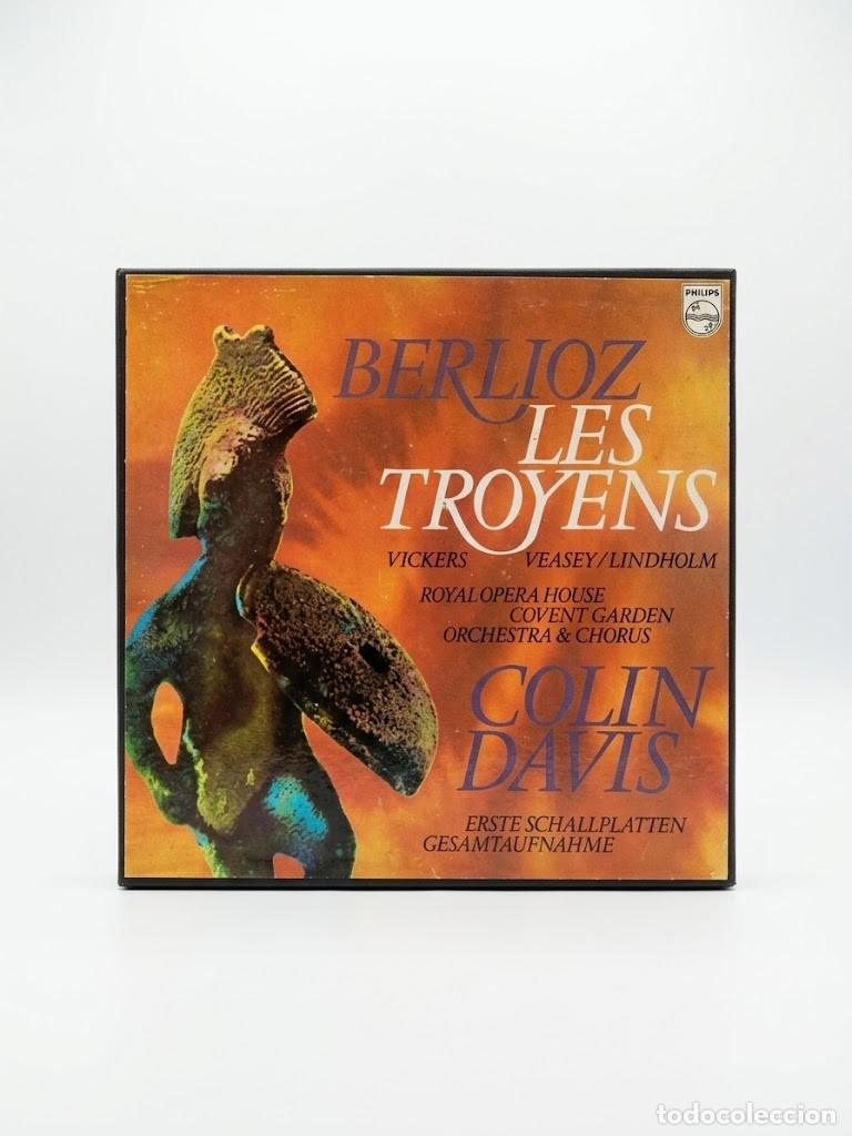 Discos de vinilo: BERLIOZ LES TROYENS - COLIN DAVIS - CAJA 5 VINILOS LP + LIBRO - PHILIPS 6709 002 COFASA