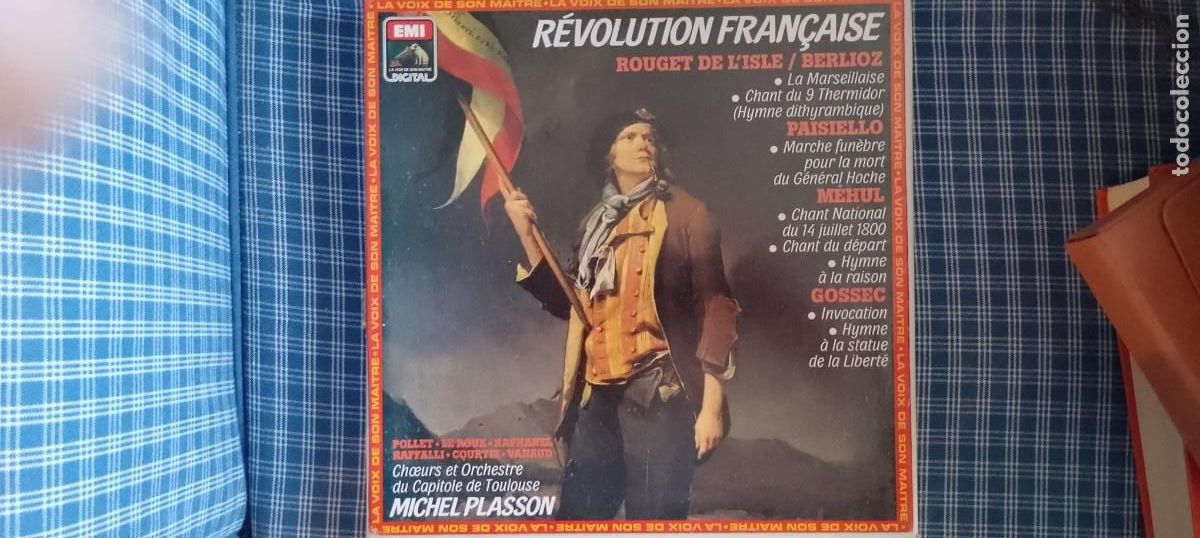 Discos de vinilo: R&eacute;volution Fran&ccedil;ais. Rouget de L&acute;Isle/ Berlioz, Paisiello, M&eacute;hul, Gossec. EMI digital, 1988