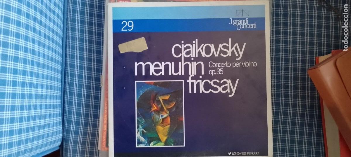 Discos de vinilo: Ciaikovsky, Menuhin, Fricsay. Concerto per violino op. 35. Longanesi Periodici, JGRANDI CONCERTI