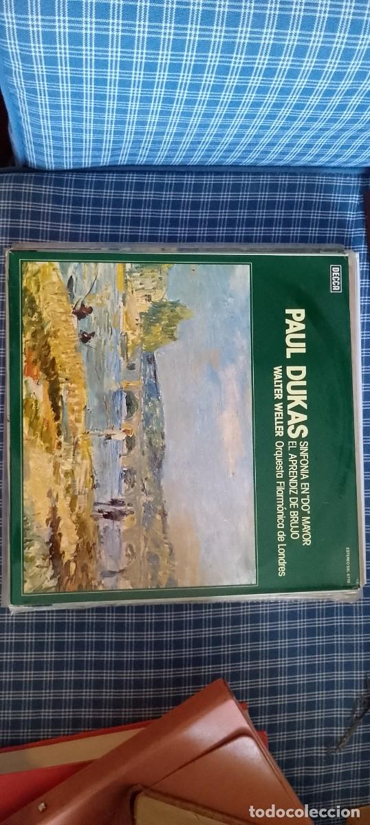 Discos de vinilo: Paul Dukas. Sinfon&iacute;a en DO Mayor. El aprendiz de brujo. Walter Weller Orquesta Filarm&oacute;nica d Londres