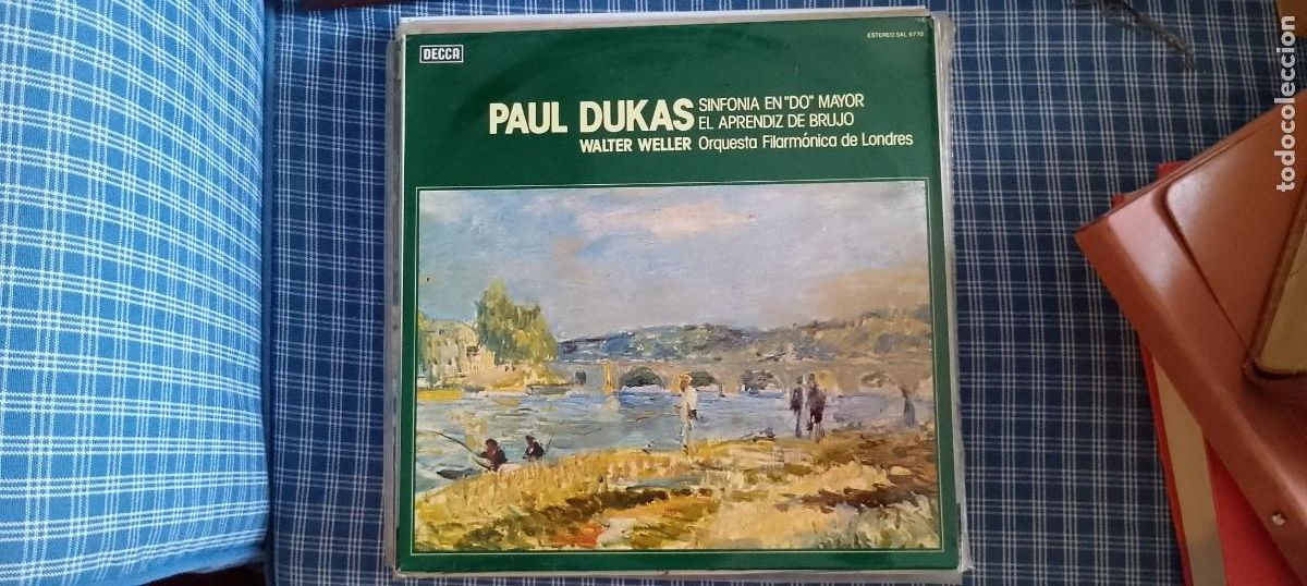 Discos de vinilo: Paul Dukas. Sinfon&iacute;a en DO Mayor. El aprendiz de brujo. Walter Weller Orquesta Filarm&oacute;nica d Londres