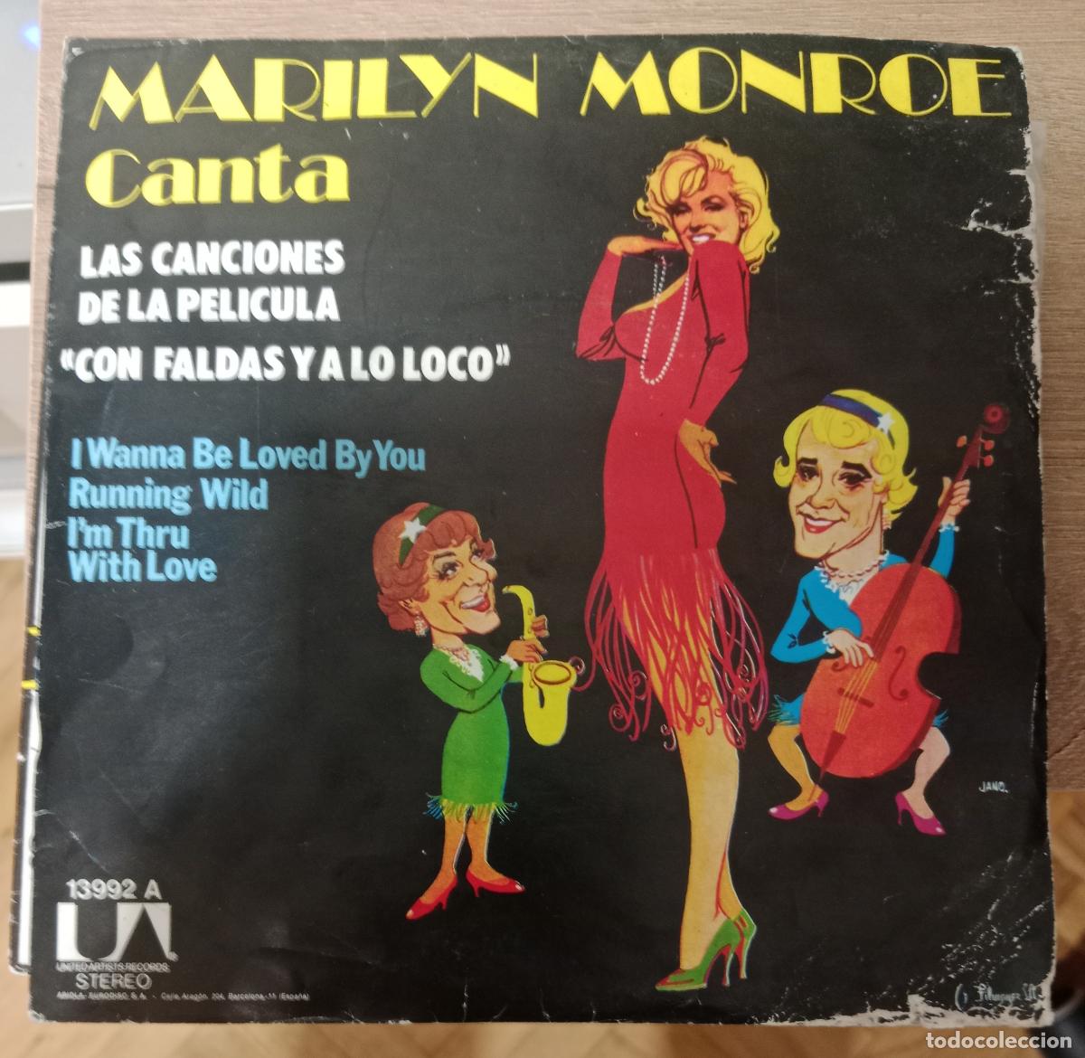 Discos de vinilo: Marilyn Monroe &ndash; Canta Las Canciones De La Pelicula &rdquo;Con Faldas Y A Lo Loco&rdquo; 1975 single