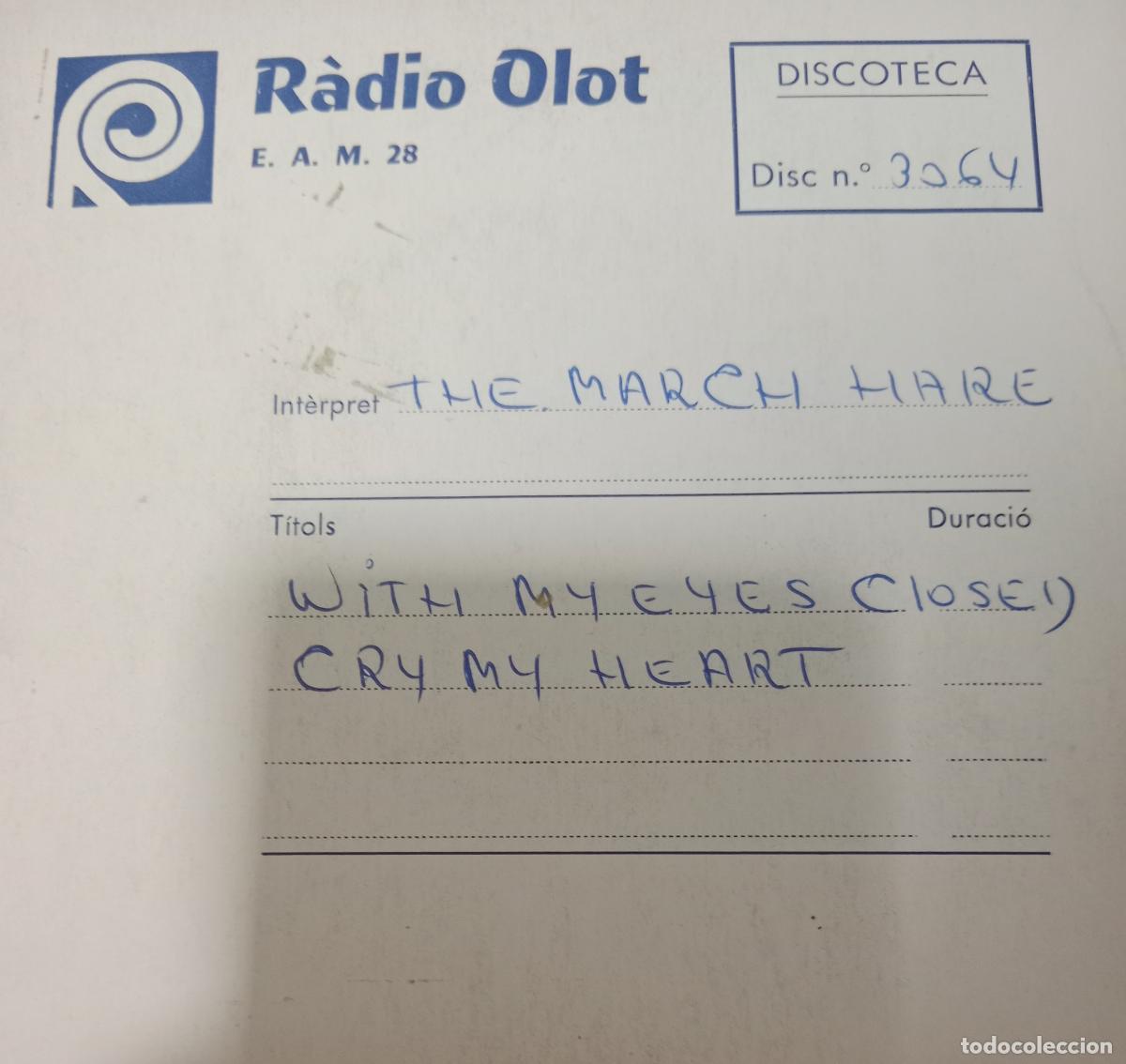 Discos de vinilo: The March Hare &ndash; Cry My Heart Single Espa&ntilde;a 1968 PROMO