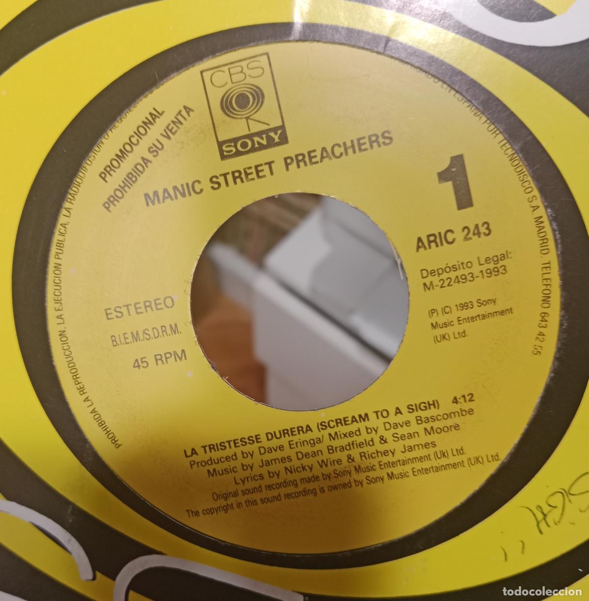 Discos de vinilo: Manic Street Preachers &ndash; La Tristesse Durera (Scream To A Sigh) single 1993
