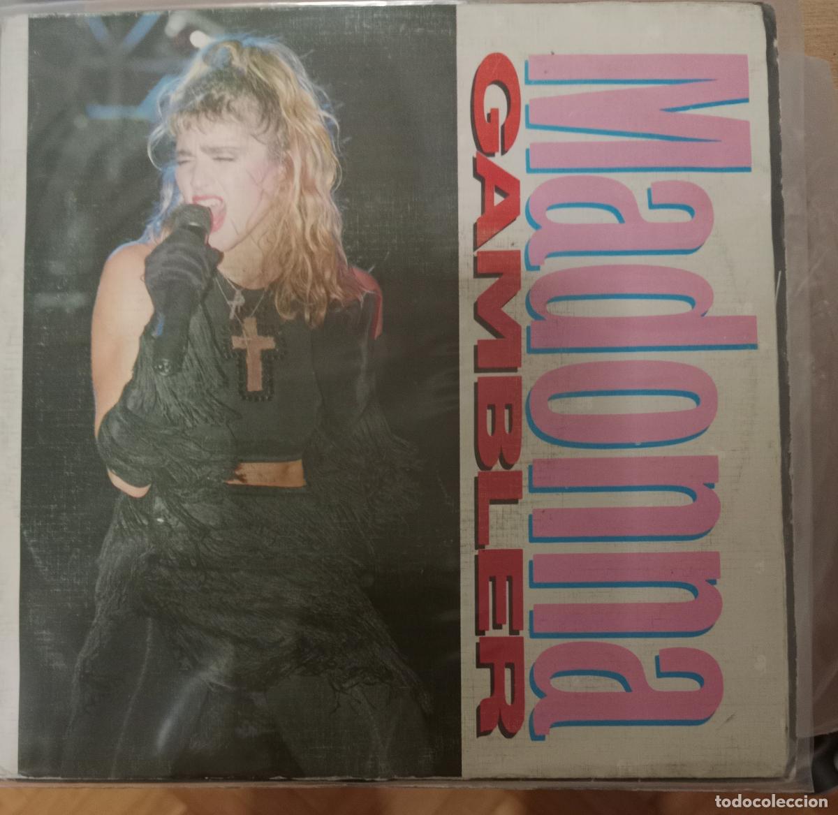 Discos de vinilo: Madonna &ndash; Gambler single Espa&ntilde;a 1985 PROMO!