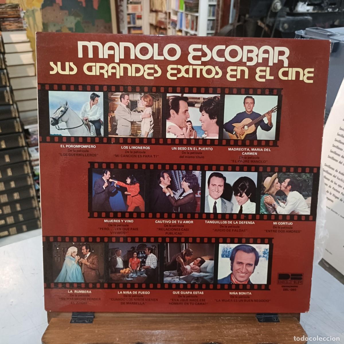 Discos de vinilo: Manolo Escobar - Sus Grandes &Eacute;xitos en el Cine - LP. sello Belter 1967