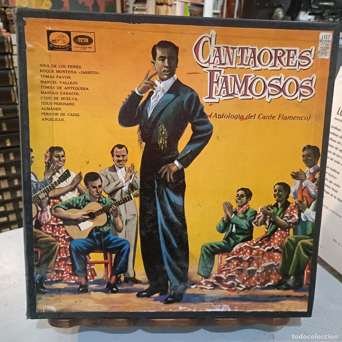 Discos de vinilo: Canciones Famosas, Antolog&iacute;a del Cante Flamenco - Varios - Caja, contiene 3 LPs. - EMI / Odeon 1958