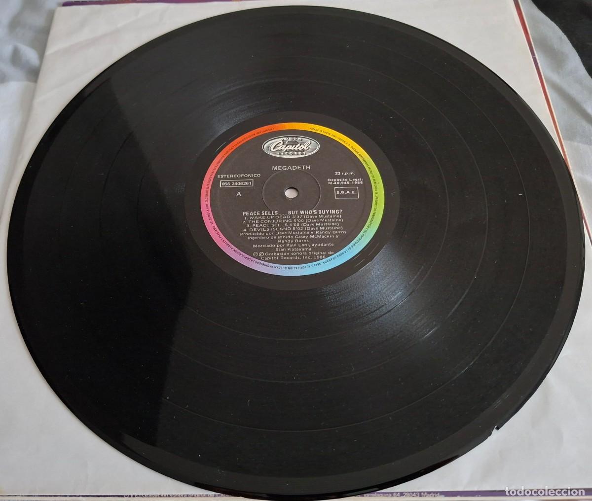 Discos de vinilo: Megadeth Peace Sells Vinilo Lp - Foto 3