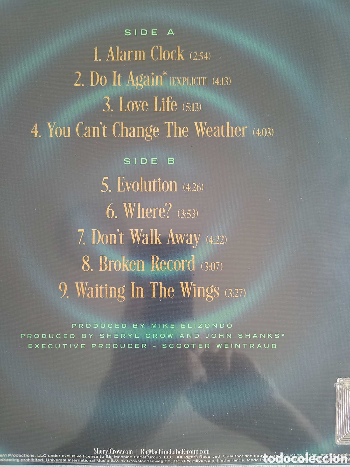 Discos de vinilo: SHERYL CROW EVOLUTION. VINILO LP GATEFOLD COLOR GOLD METALLIC. NUEVO - Foto 4