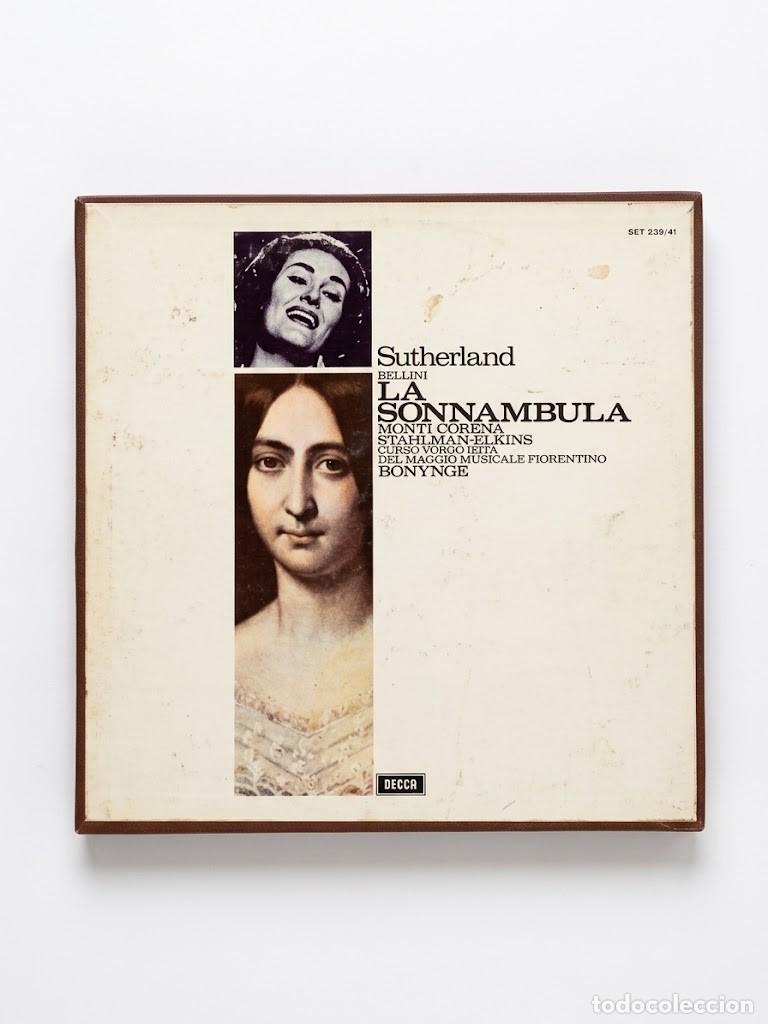 Discos de vinilo: BELLINI LA SONNAMBULA - JOAN SUTHERLAND BONYNGE - CAJA 3 VINILOS LP + LIBRETO - DECCA FFSS SET 239/4