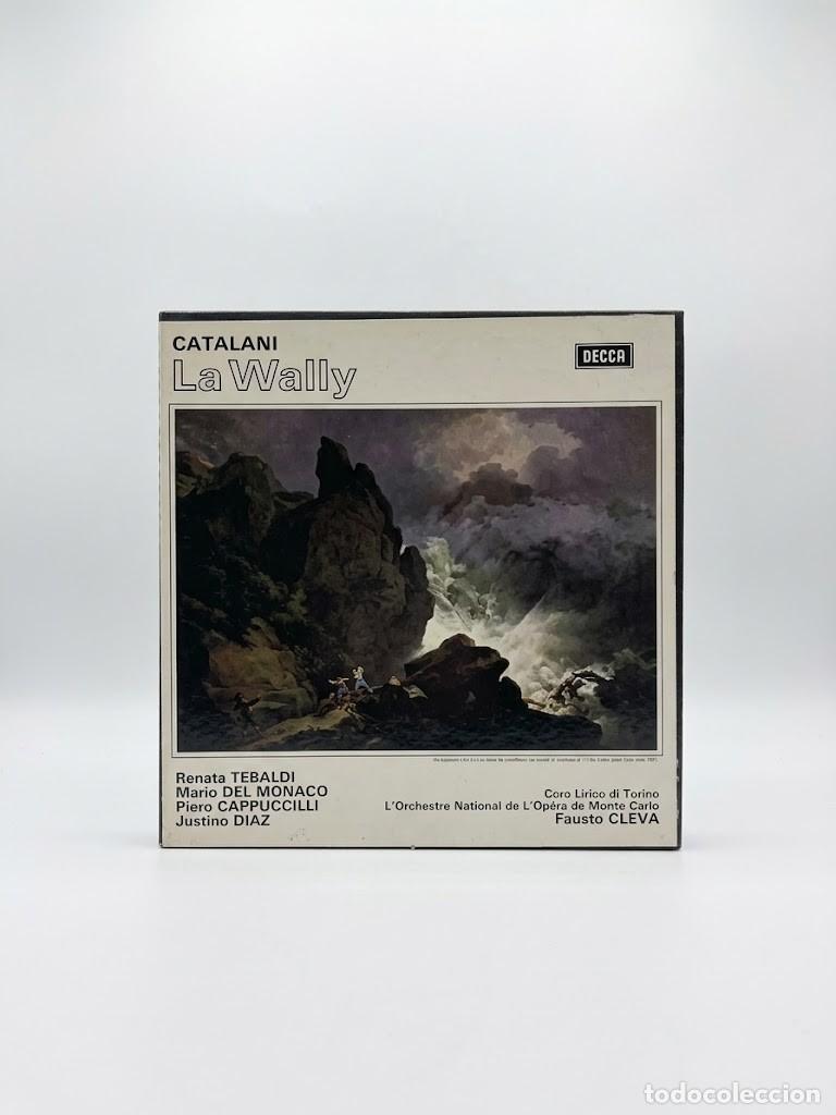 Discos de vinilo: CATALANI LA WALLY - RENATA TEBALDI MARIO DEL MONACO - CAJA 3 VINILOS LP + LIBRETO - DECCA FFSS 1969