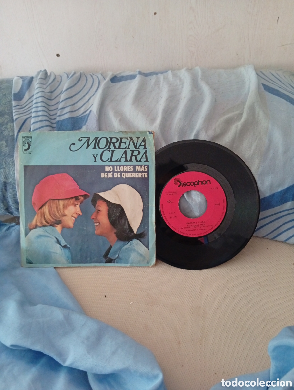 Discos de vinilo: Vinilo peque&ntilde;o de morena y clara no llores m&aacute;s dej&eacute; de quererte