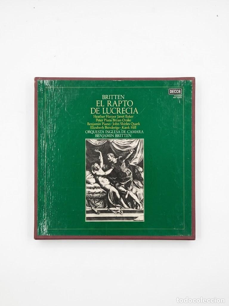 Discos de vinilo: BENJAMIN BRITTEN EL RAPTO DE LUCRECIA - JANET BAKER PETER PEARS - CAJA 2 LP + LIBRETO - DECCA 1978