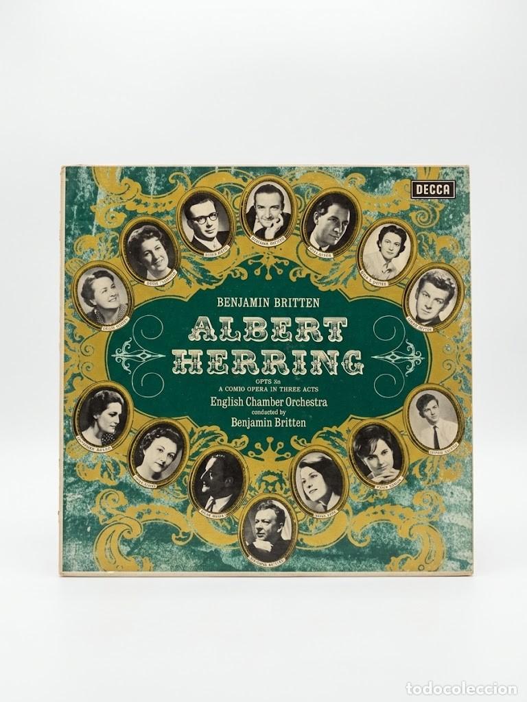 Discos de vinilo: BENJAMIN BRITTEN ALBERT HERRING - PETER PEARS - CAJA 3 VINILOS LP + LIBRETO - DECCA FFSS SET 274/6