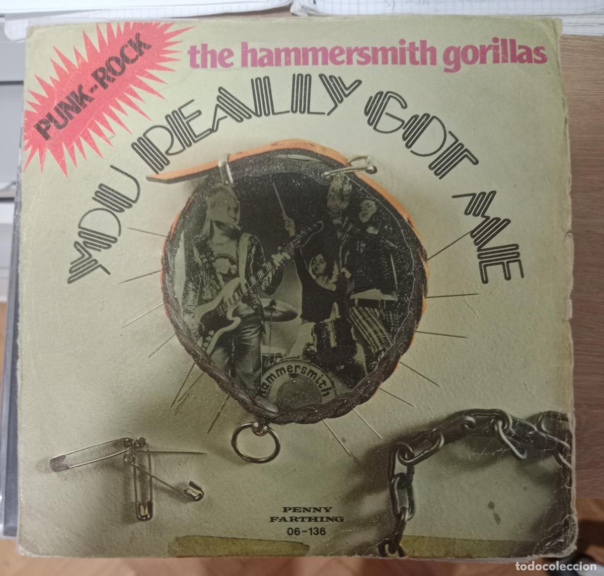 Discos de vinilo: The Hammersmith Gorillas &ndash; You Really Got Me single Espa&ntilde;a 1978