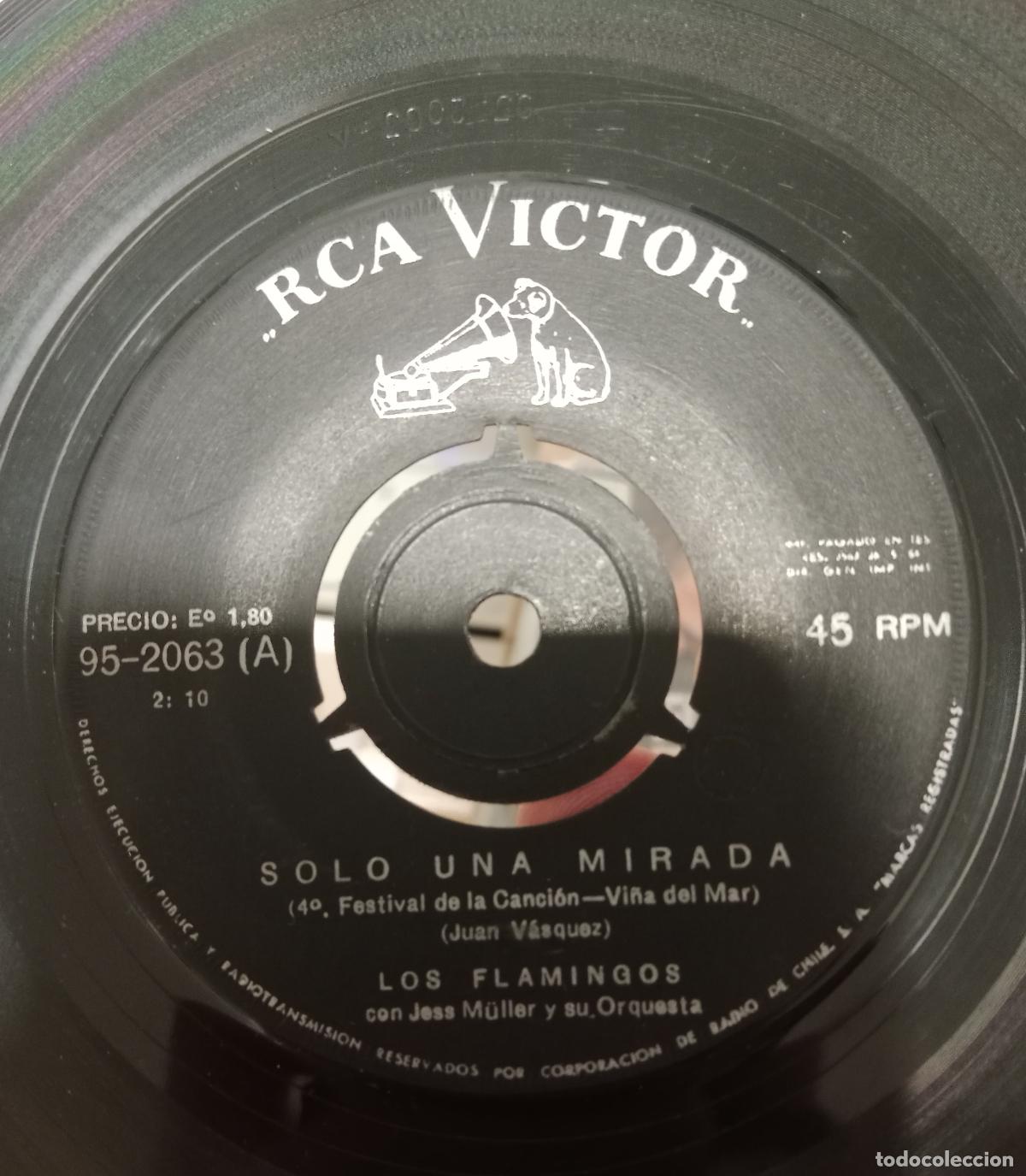 Discos de vinilo: Los Flamingos &ndash; Solo una mirada / Tu regreso single Chile 60s