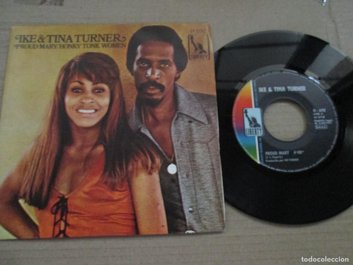 Discos de vinilo: IKE & TINA TURNER - Proud Mary / Honky Tonk Woman. Single, ed espa&ntilde;ola 7&rdquo; 1971. Magn&iacute;fico (VG+/NM)