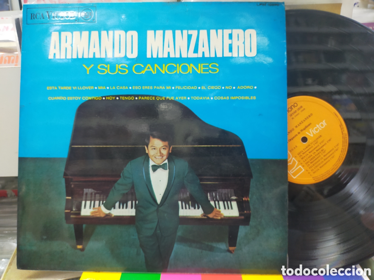 Discos de vinilo: Armando manzanero y sus canciones LP Espa&ntilde;a 1968 dedicado por el