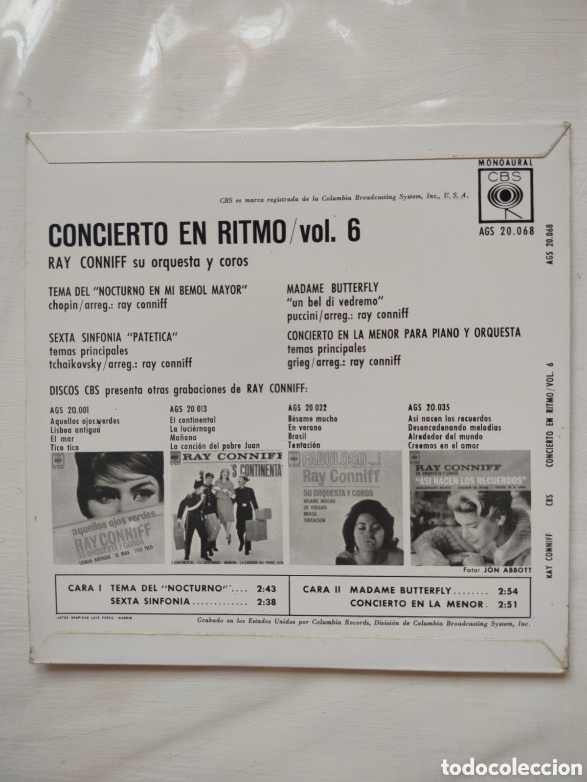 Discos de vinilo: Ray Conniff EP Vol. 6 - Foto 2