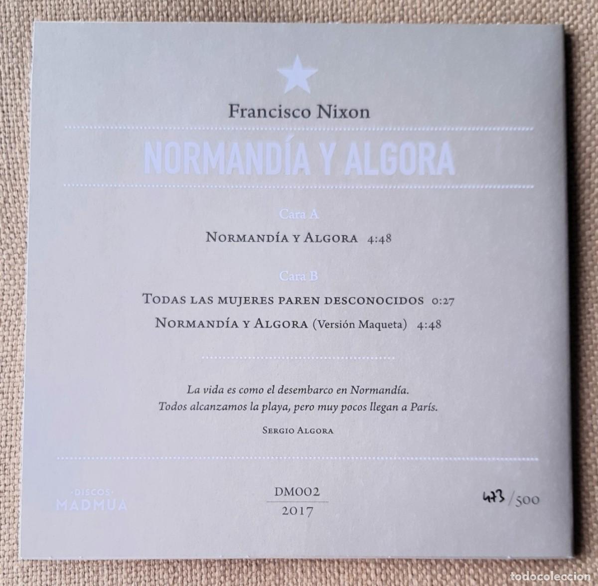Discos de vinilo: FRANCISCO NIXON - NORMAND&Iacute;A Y ALGORA 7&rdquo; EP. - Foto 2