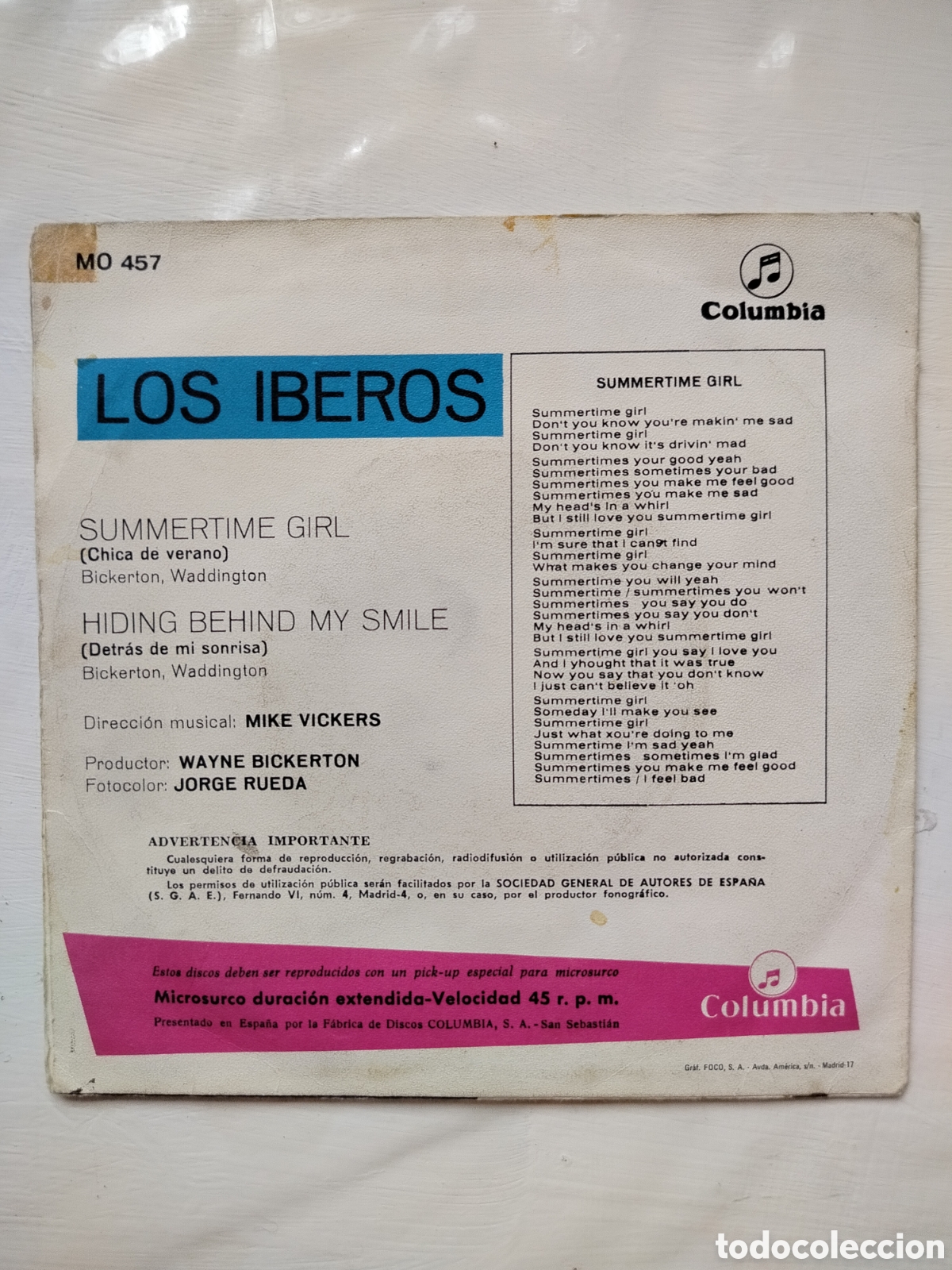 Discos de vinilo: Los &Iacute;beros Single 1968 - Foto 2