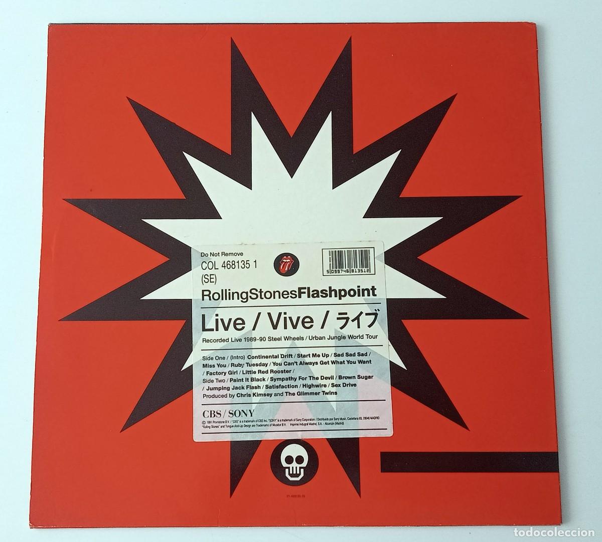 Discos de vinilo: LP ROLLING STONES - FLASHPOINT - Foto 2
