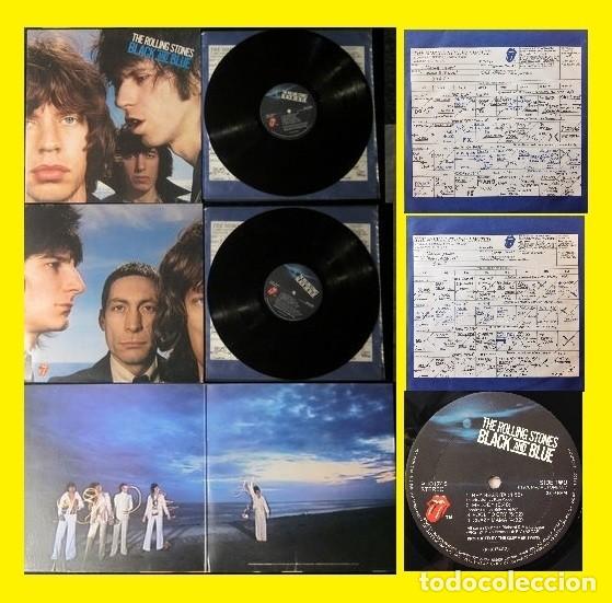 Discos de vinilo: ROLLING STONES, black and blue 76 COMPLETA 1&ordf; EDIT ORG JAPAN + ENCARTE + INSERTO, EXC