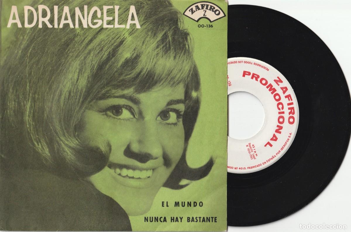 Discos de vinilo: ADRIANGELA - EL MUNDO + 1 (SINGLE PROMOCIONAL ZAFIRO 1965) MUY BUEN ESTADO