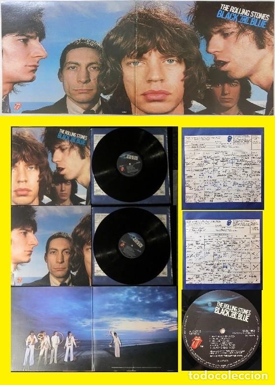 Discos de vinilo: ROLLING STONES, black and blue 1976 RARE EDT JAPAN + ENCARTE, TODO EXC !!!!