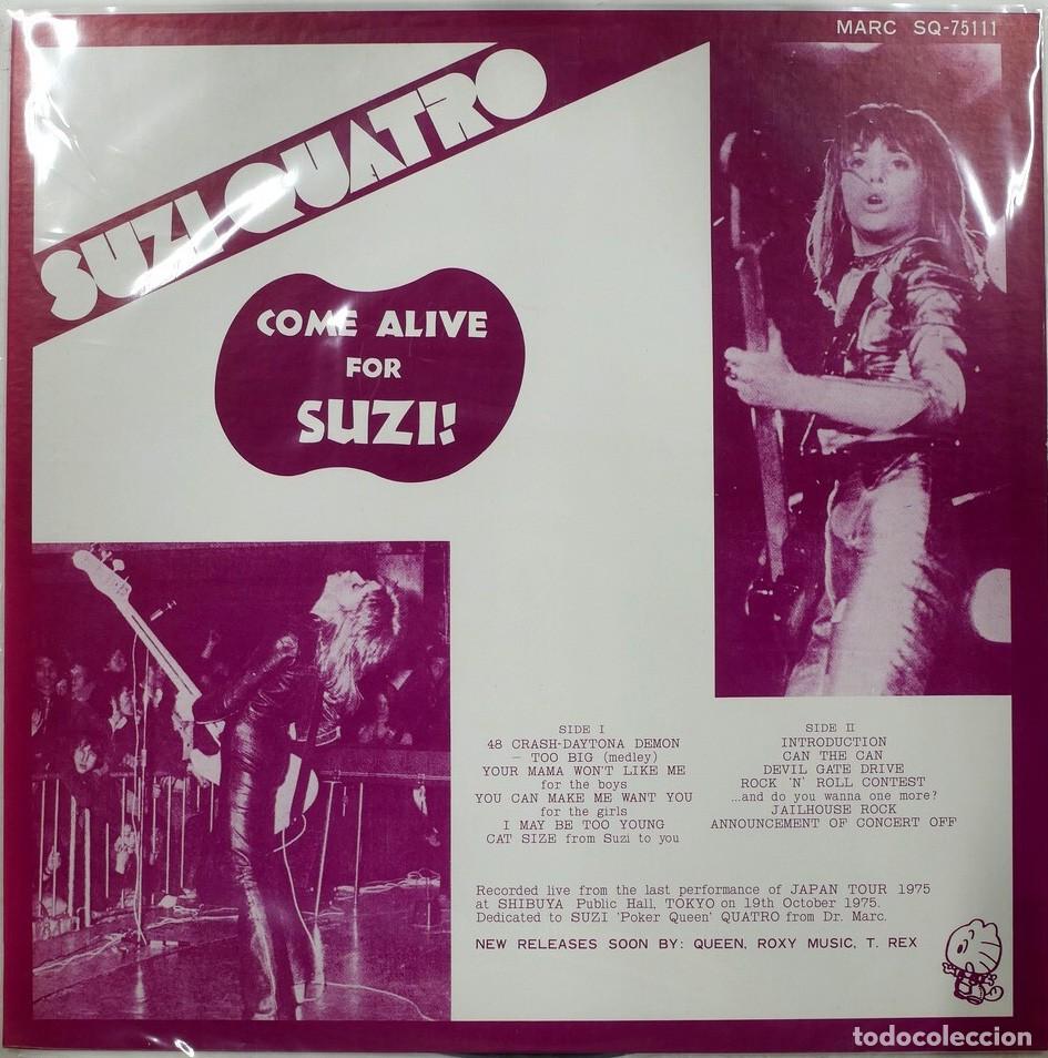 Discos de vinilo: Suzi Quatro &rdquo; Come alive for Suzi!&rdquo; 1lp live 1975, old japanese pressing black vinyl very very rare!