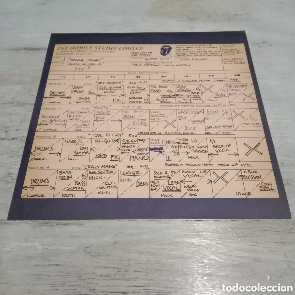 Discos de vinilo: THE ROLLING STONES - BLACK AND BLUE - LP GATEFOLD - Foto 7