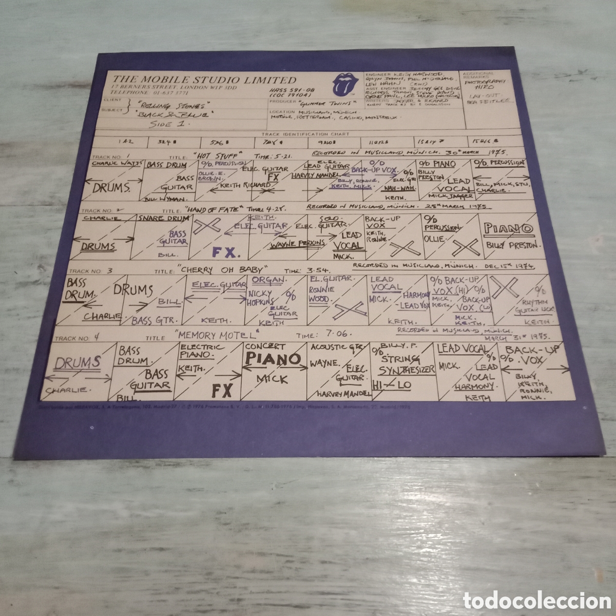 Discos de vinilo: THE ROLLING STONES - BLACK AND BLUE - LP GATEFOLD - Foto 8