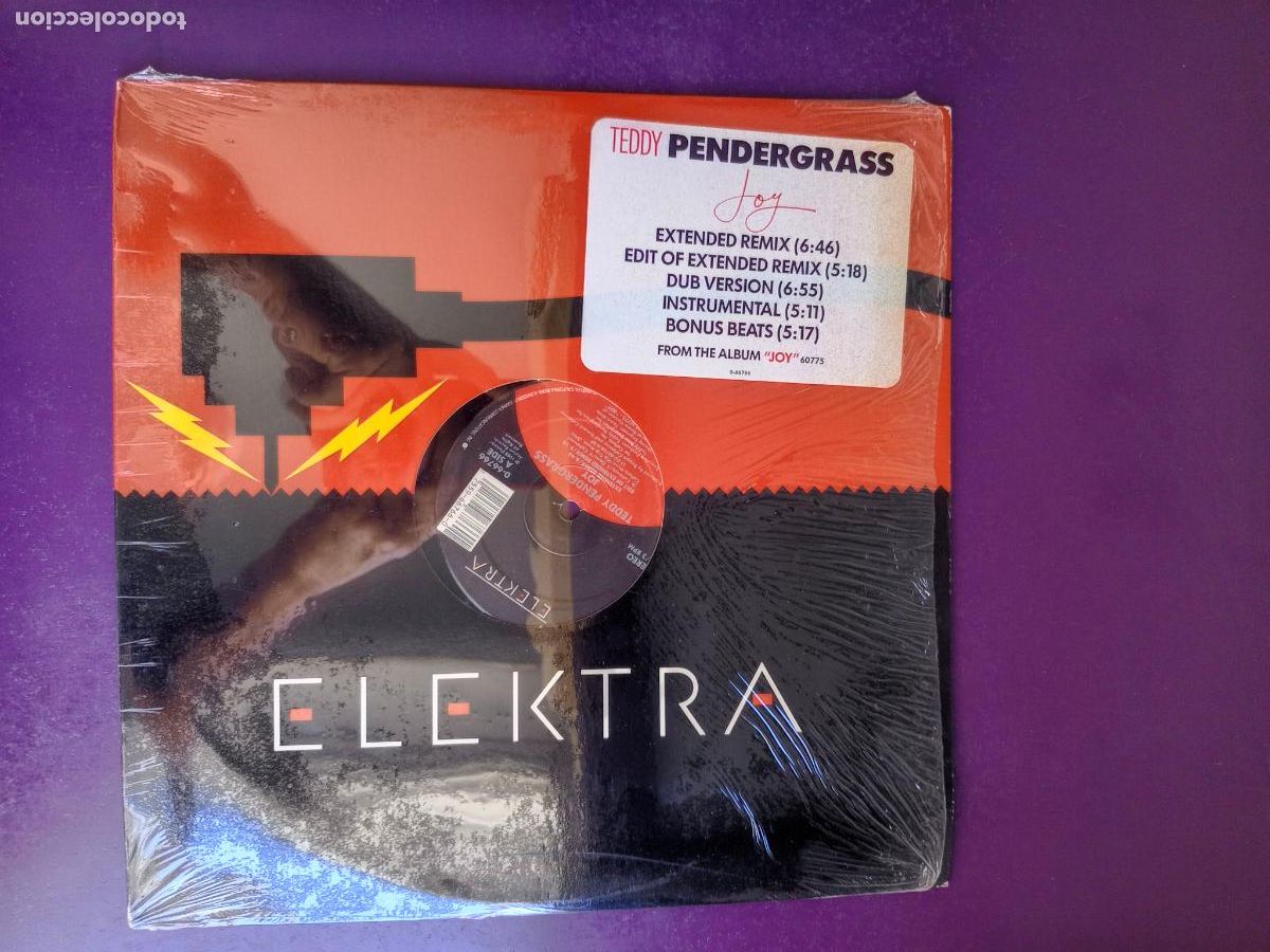 Discos de vinilo: Teddy Pendergrass &ndash; Joy - MAXI ELEKTRA 1987 - FUNK DISCO ELECTRONICA SOUL