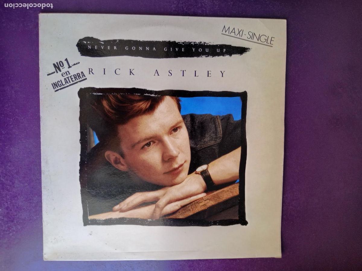 Discos de vinilo: Rick Astley &ndash; Never Gonna Give You Up - MAXI RCA 1987 - POP DISCO ELECTRONICA