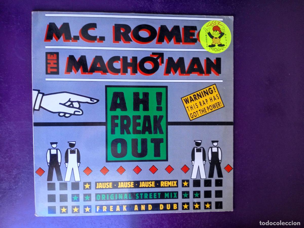 Discos de vinilo: M.C. Romeo The Macho Man&ndash; Ah! Freak Out - MAXI TANDEM 1990 - 90'S DISCO ELECTRONICA HOUSE