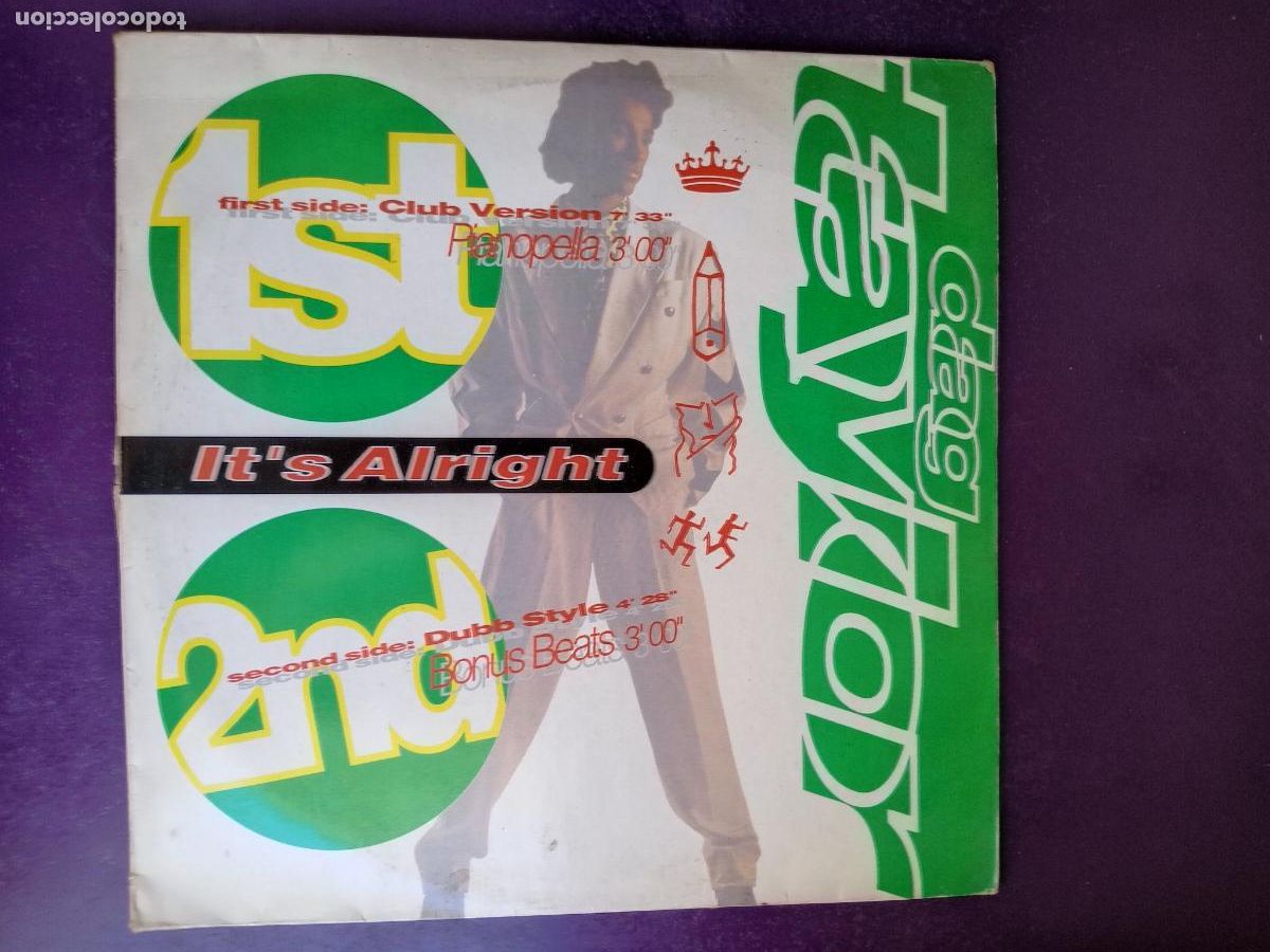 Discos de vinilo: Dag Taylor &lrm;&ndash; It's Alright - MAXI HOT 1991 - ELECTRONICA, DISCO, 90'S