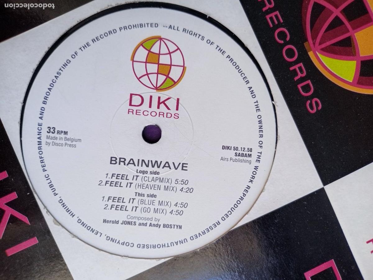 Discos de vinilo: Brainwave &lrm;&ndash; Feel It -MAXI DIKI 1993 - ELECTRONICA, 90'S TRANCE PROGRESSIVE