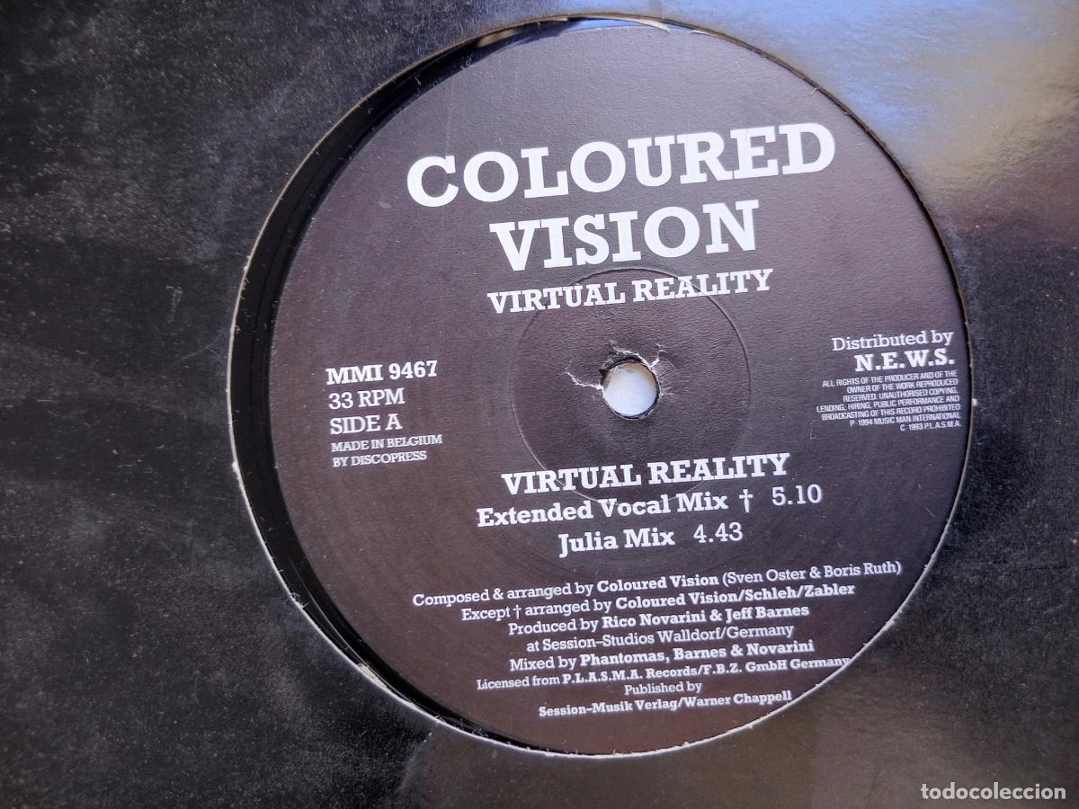 Discos de vinilo: Coloured Vision &lrm;&ndash; Virtual Reality - MAXI MUSIC MAN 1994 - ELECTRONICA, HOUSE 90'S TRANCE
