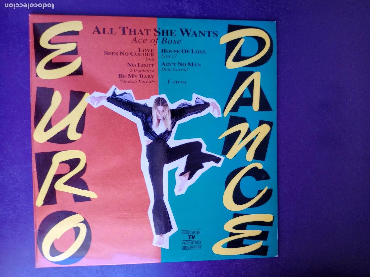 Discos de vinilo: EURO DANCE MEDLEY - LP POLYDOR 1996 - ELECTRONICA HOUSE DISCO - ACE BASE, U96, DINA CARROLL. ETC
