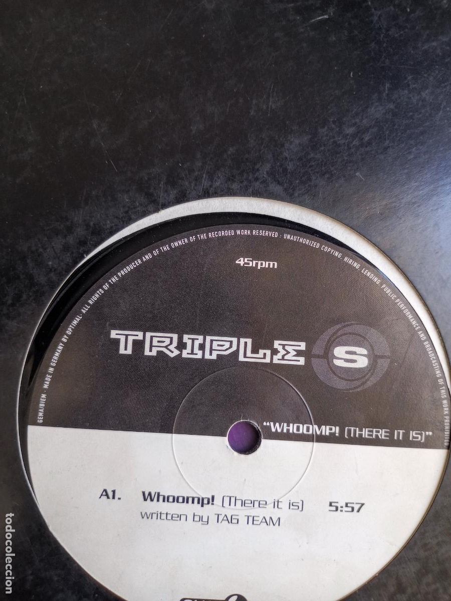 Discos de vinilo: Triple S &ndash; Whoomp! (There It Is) - MAXI CLUB TOOLS 1998 - ELECTRONICA HOUSE TECHNO