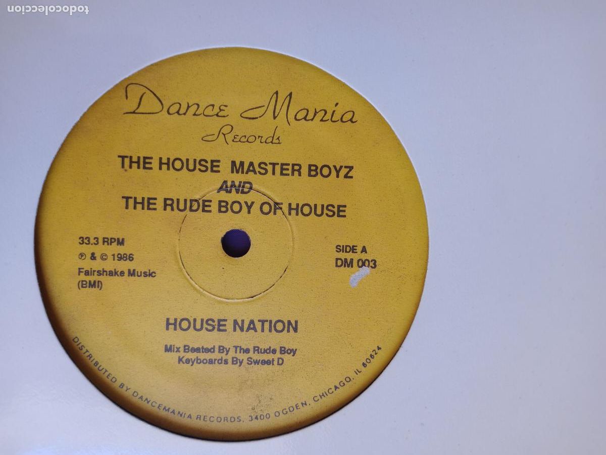Discos de vinilo: The House Master Boyz And The Rude Boy Of House &lrm;&ndash; House Nation - MAXI DANCE MANIA 1986 ELECTRONICA